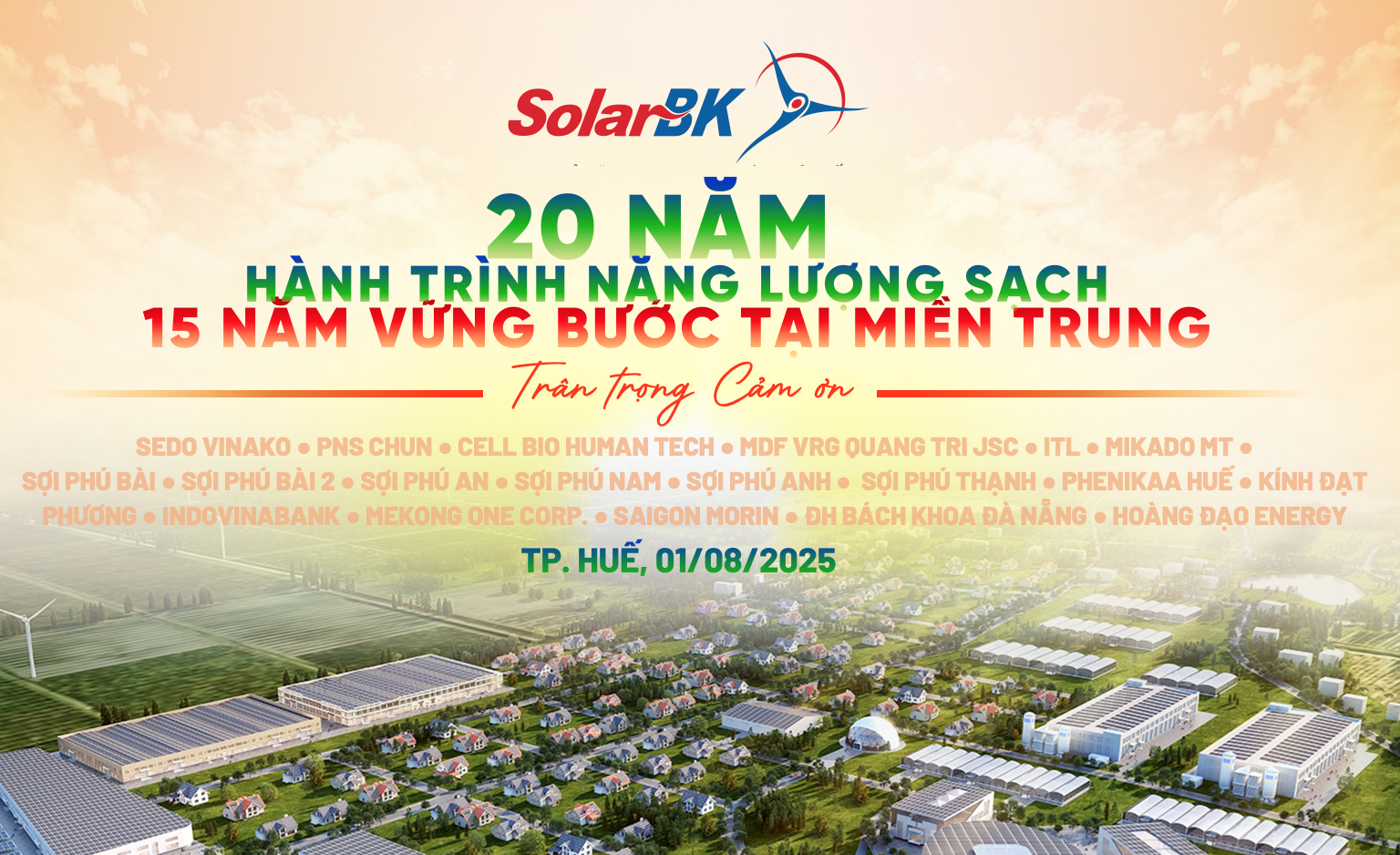 SolarBK vận hành thương mại hệ thống điện mặt trời 2.7 MWp tại Nhà máy Sợi Phú An và tri ân các khách hàng khu vực miền Trung