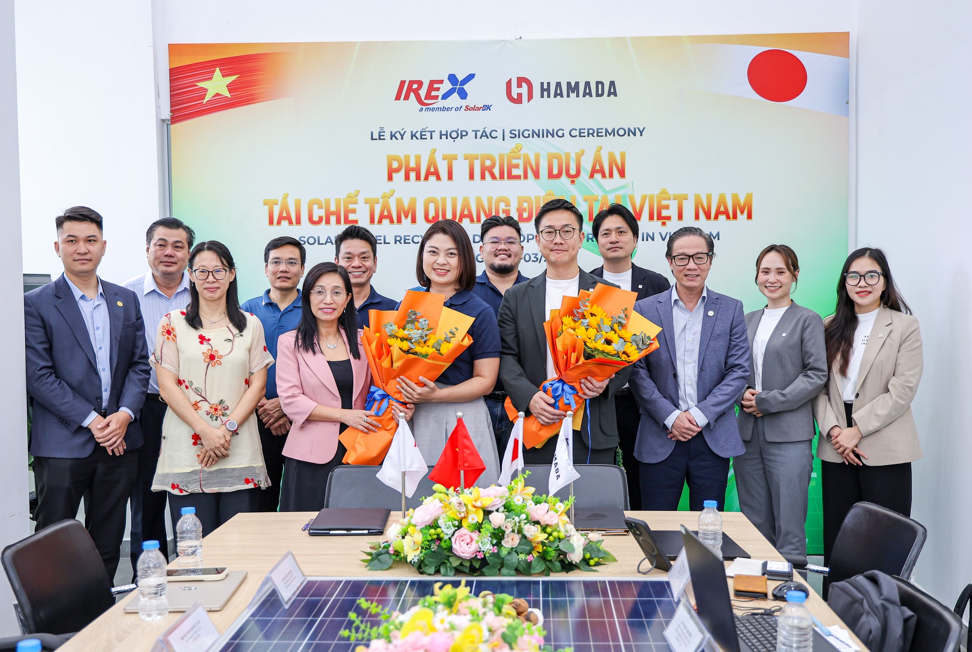 IREX và HAMADA hợp tác phát triển dự án tái chế tấm quang điện tại Việt Nam