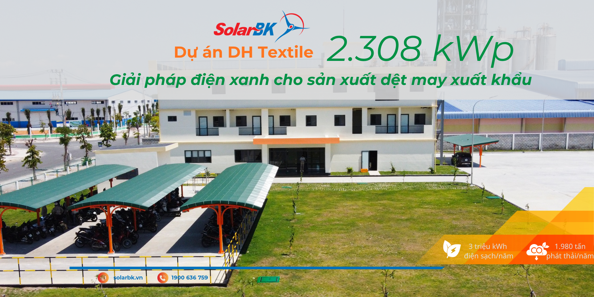 Khởi công dự án điện mặt trời áp mái 2.308 kWp tại DH Textile
