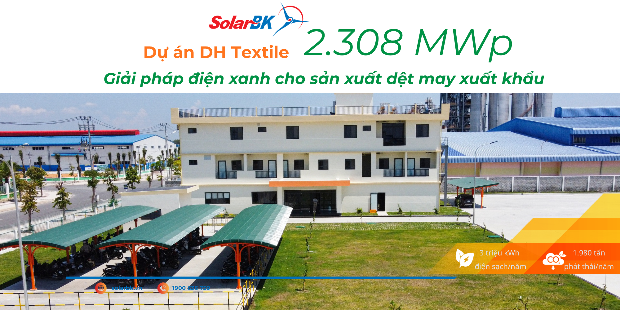 Khởi công dự án điện mặt trời áp mái 2.308 kWp tại DH Textile