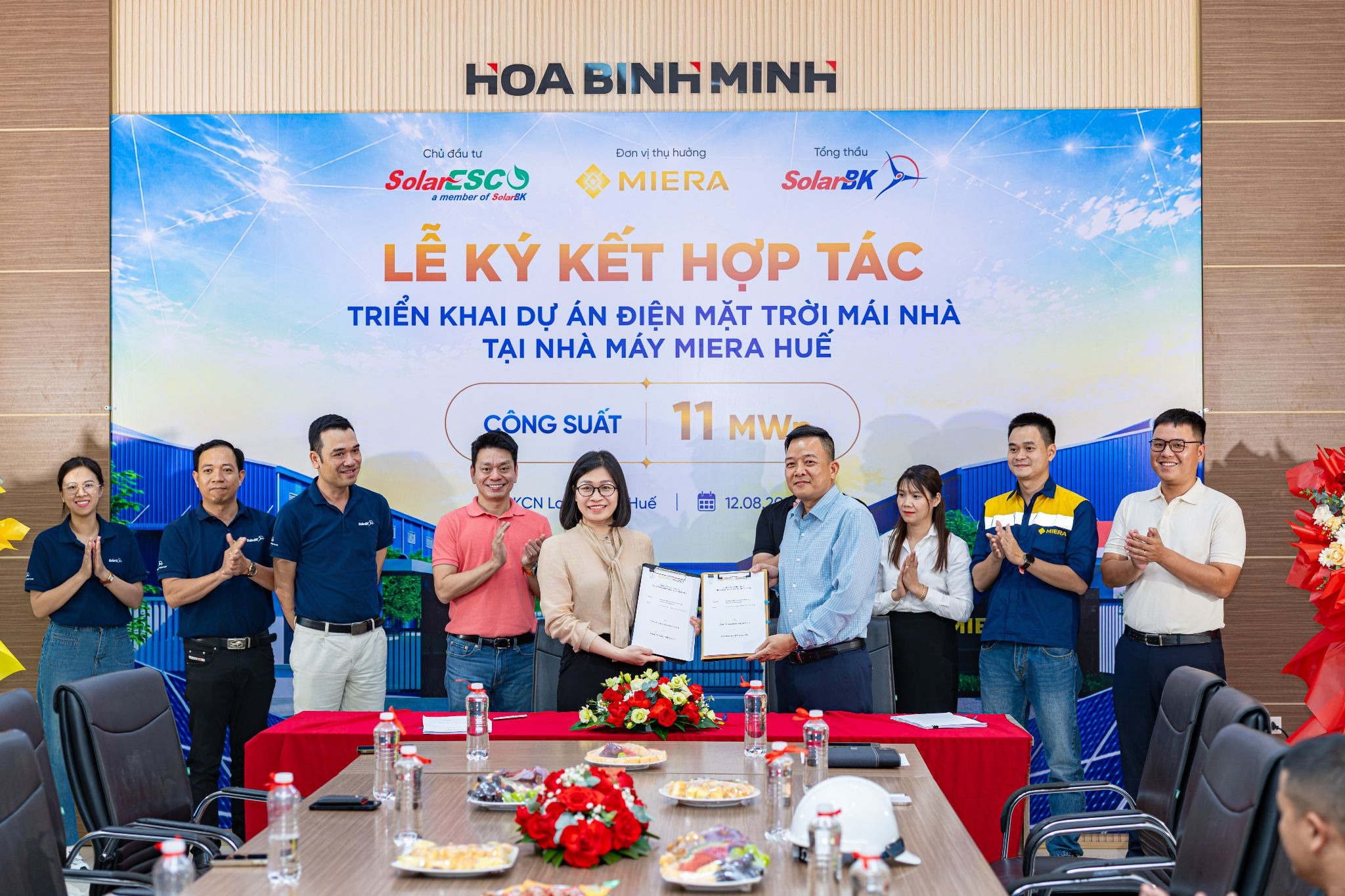 Miera Huế và SolarBK hợp tác triển khai dự án điện mặt trời mái nhà 11,1 MWp