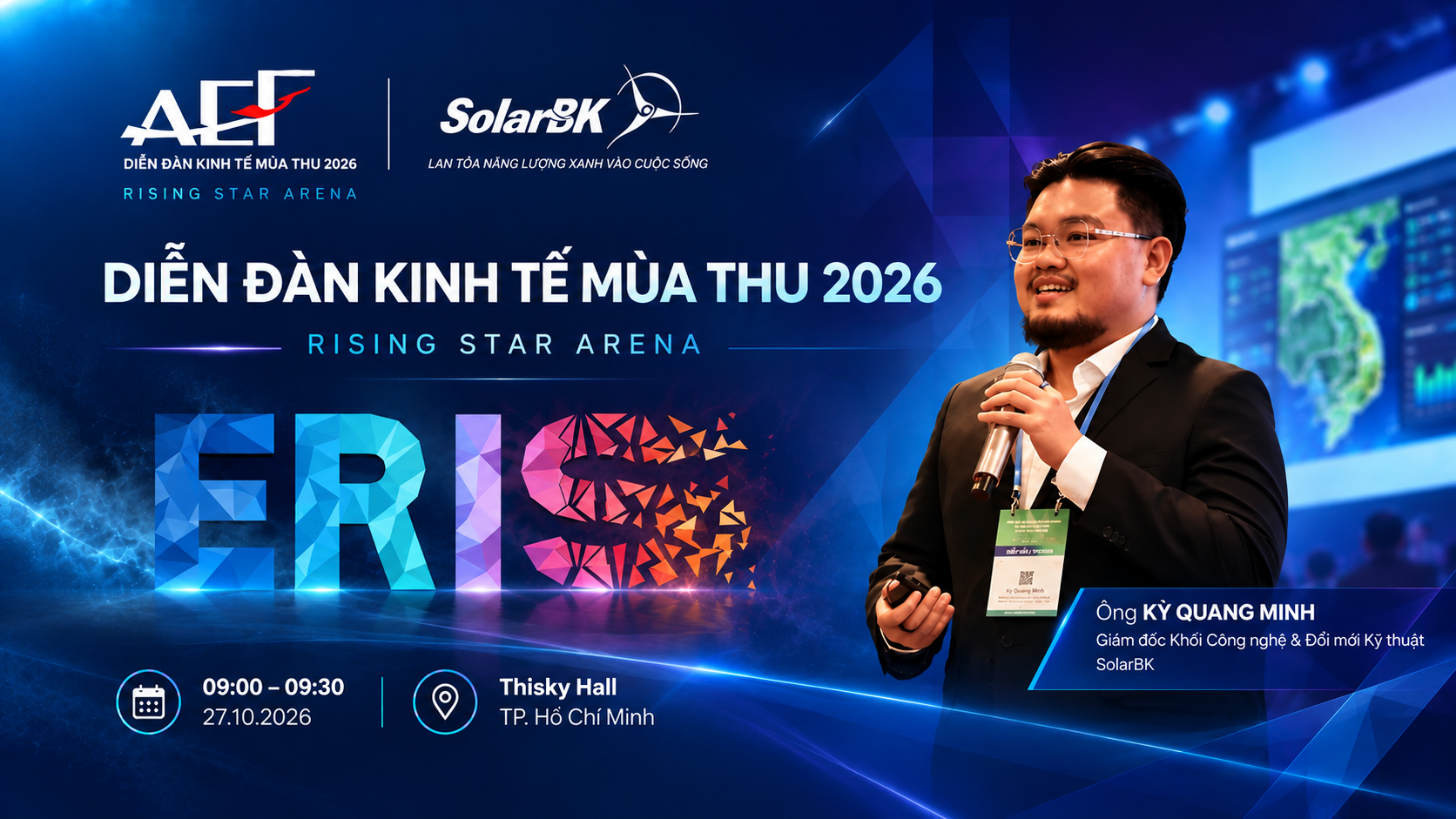 SolarBK mang nền tảng quản lý năng lượng thông minh ERIS đến Diễn đàn Kinh tế Mùa thu 2026